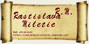 Rastislava Miletić vizit kartica
